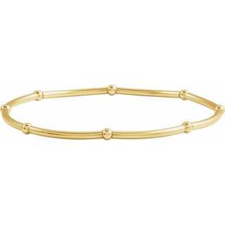 14K Yellow Gold-Filled Elastic Bead 6 3/4" Bracelet