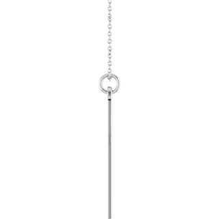 14K White Cross 18" Necklace