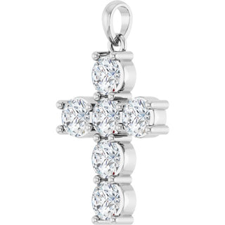 Platinum 1 1/2 CTW Natural Diamond Cross Pendant