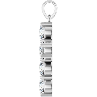 Sterling Silver 1 1/2 CTW Lab-Grown Diamond Cross Pendant