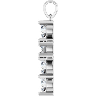 14K White 2 CTW Natural Diamond Cross Pendant