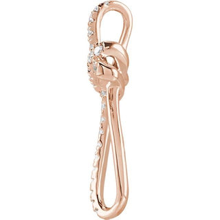 14K Rose 1/5 CTW Natural Diamond Cross Pendant