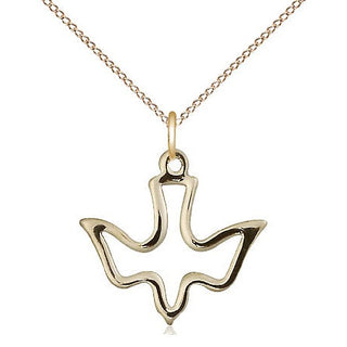 14kt Gold Holy Spirit Medal