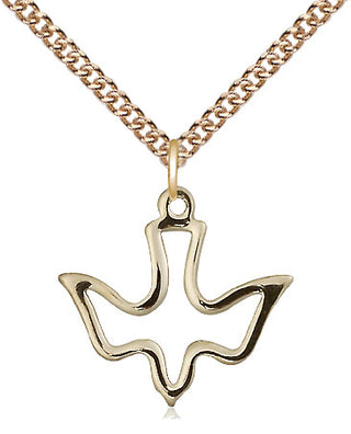 14kt Gold Holy Spirit Medal