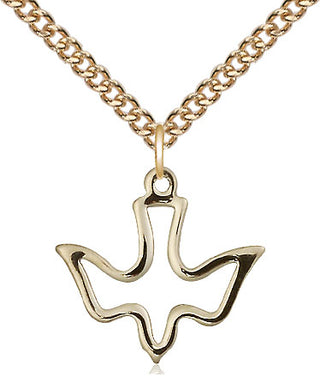14kt Gold Holy Spirit Medal