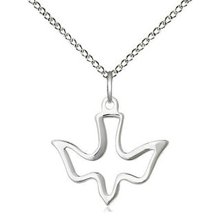 Sterling Silver Holy Spirit Medal Religious Jewelry