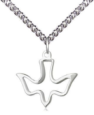 Sterling Silver Holy Spirit Medal Religious Jewelry