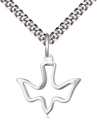 Sterling Silver Holy Spirit Medal Religious Jewelry