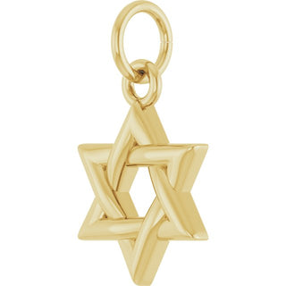 14K Yellow Star Of David Pendant