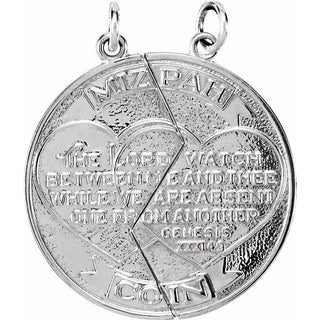 Sterling Silver Miz Pah Coin Right Pendant