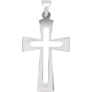 Sterling Silver 31.2x18 mm Cross Pendant