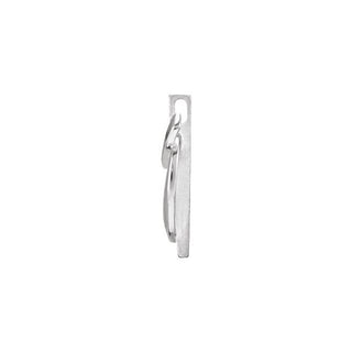 Sterling Silver 28.5x14.3 mm Ribbon of Courage Pendant
