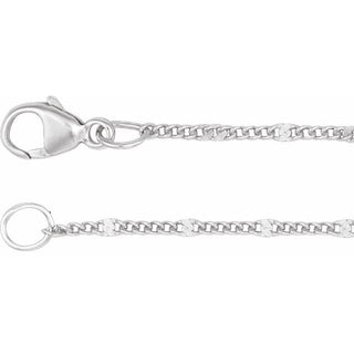 1.15 mm Diamond-Cut Curb Chain