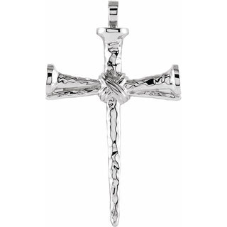 Sterling Silver Nail Cross Pendant