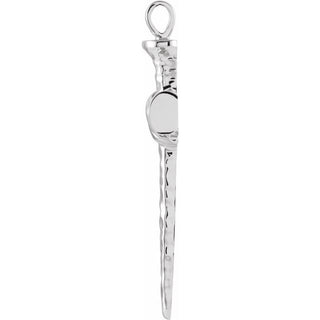 Sterling Silver Nail Cross Pendant