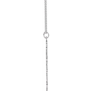 Sterling Silver 48x35 mm Fancy Cross 24" Necklace