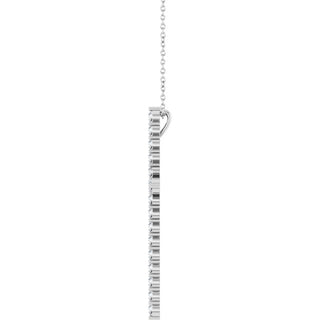 14K White 1 CTW Natural Diamond Cross 16-18" Necklace