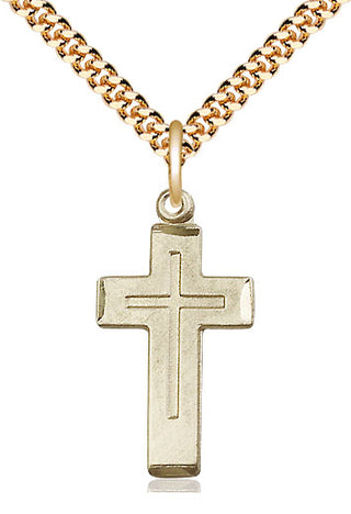 14kt Gold Filled Cross Medal Catholic Jewelry