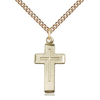 14kt Gold Cross Medal