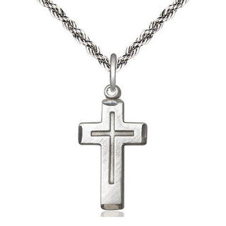Sterling Silver Cross Medal Catholic Jewelry