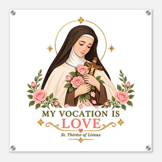 St. Thérèse of Lisieux Acrylic Wall Plaque