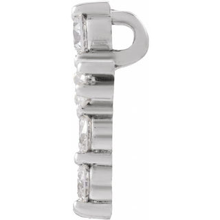 14K White 1/4 CTW Lab-Grown Diamond Pendant