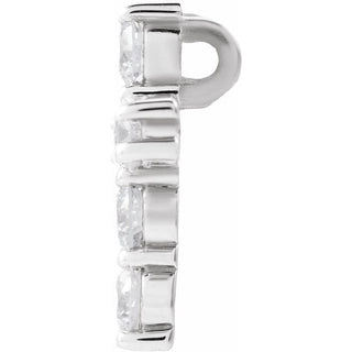 14K White 1/3 CTW Lab-Grown Diamond Pendant