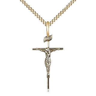 14kt Gold Filled Crucifix Medal Catholic Jewelry