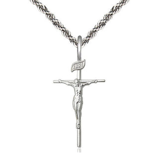 Sterling Silver Crucifix Medal Catholic Jewelry