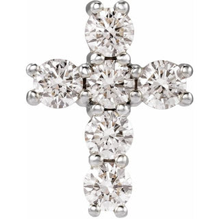 14K White 3/4 CTW Lab-Grown Diamond Pendant