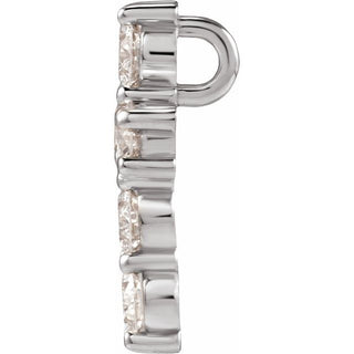 14K White 9/10 CTW Lab-Grown Diamond Pendant