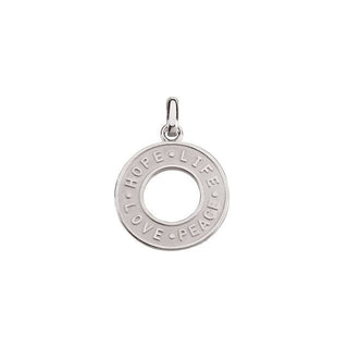 Sterling Silver Hope, Life, Love & Peace Pendant