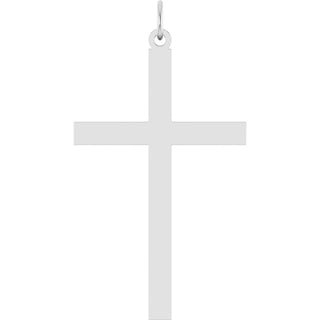 14K White Cross Pendant