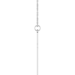 14K White Cross 18" Necklace