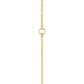 14K Yellow Cross 18" Necklace