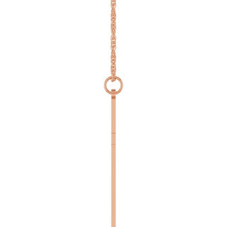 14K Rose Cross 18" Necklace