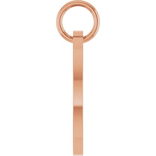 14K Rose Faith Over Fear Disc Pendant