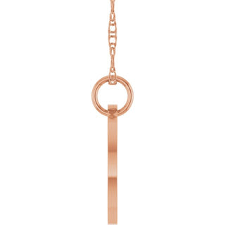 14K Rose Faith Over Fear Disc 18" Necklace