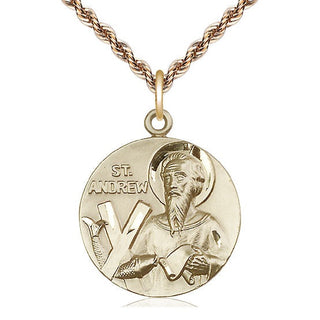 14kt Gold Saint Andrew Medal