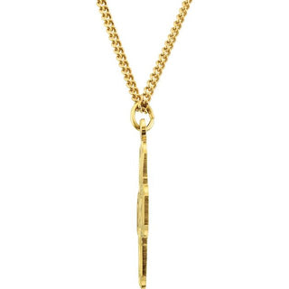 24K Yellow Gold-Plated Sterling Silver Four-Way Cross 24" Necklace