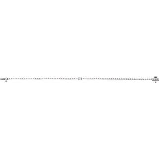 14K White 3 CTW Natural Diamond Line 7" Bracelet