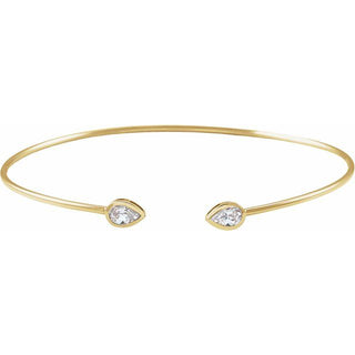 14K Yellow 1/2 CTW Natural Diamond Bangle Bracelet