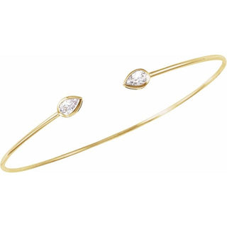 14K Yellow 1 1/2 CTW Lab-Grown Diamond Bangle Bracelet
