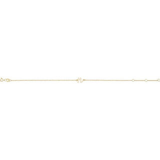 14K Yellow Initial N 6 1/2-7 1/2" Bracelet