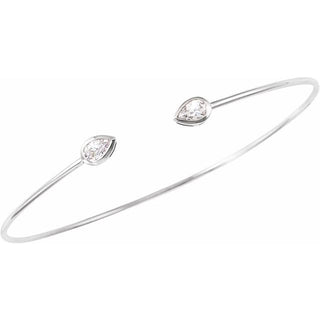 14K White 1 1/2 CTW Lab-Grown Diamond Bangle Bracelet