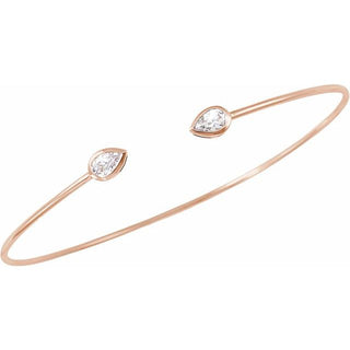 14K Rose 1 1/2 CTW Lab-Grown Diamond Bangle Bracelet