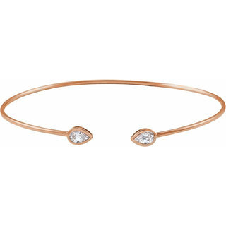 14K Rose 1 1/2 CTW Lab-Grown Diamond Bangle Bracelet