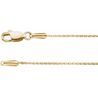 16 Inch Wheat Chain With Lobster 14K White Gold
