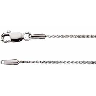 16 Inch Wheat Chain With Lobster 14K White Gold