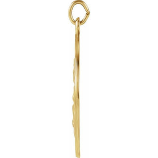 14K Yellow 25 mm Round St. Joseph Medal  
